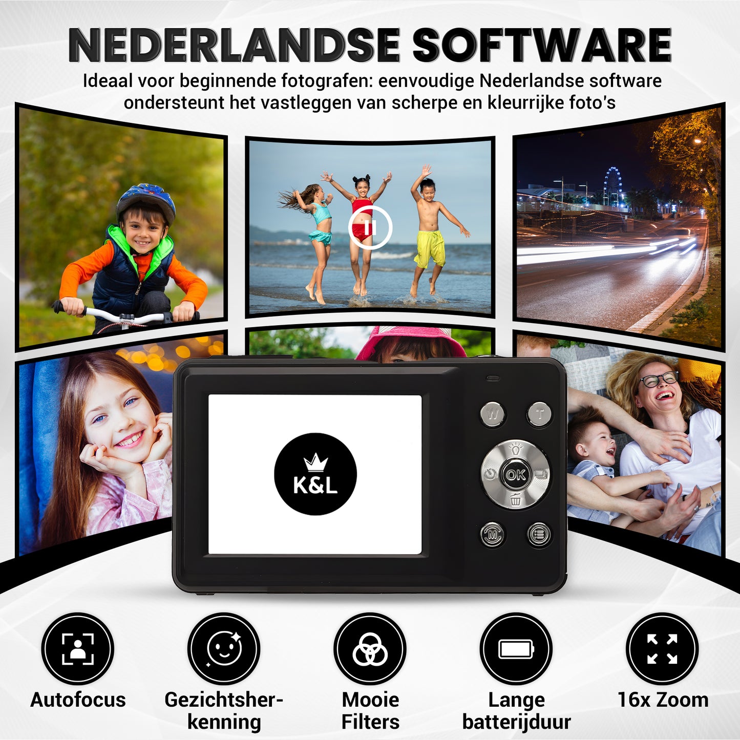 K&L Digitale Camera - 32GB - Zwart