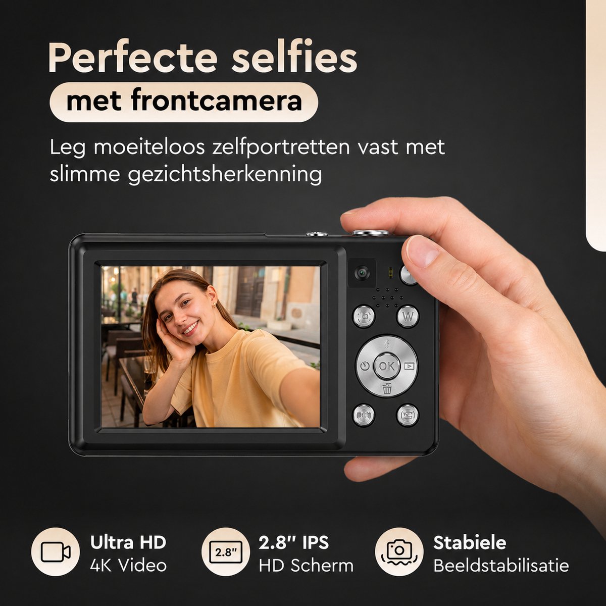 K&L - 4K 64MP - Met Selfiecamera