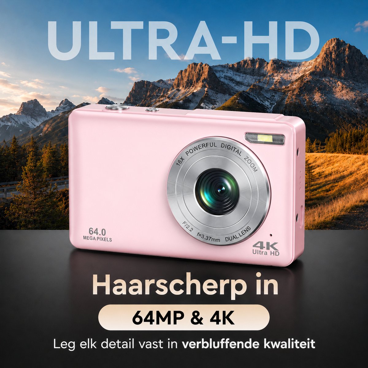 K&L - 4K 64MP - Met Selfiecamera