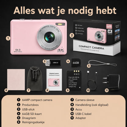 K&L - 4K 64MP - Met Selfiecamera