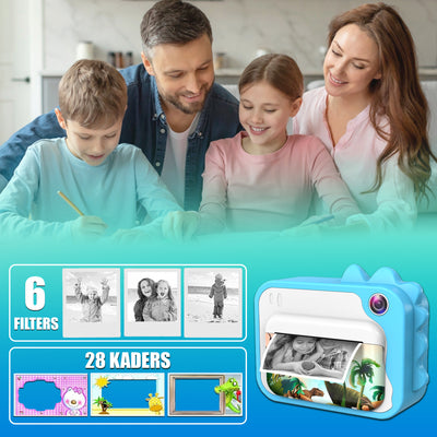 K&L® 3 IN 1 Digitale Kindercamera + Instant print Roze tweede afbeelding