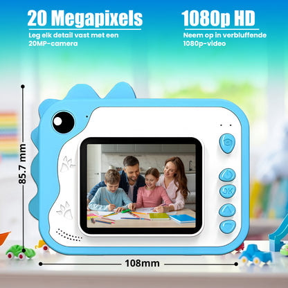 K&L® 3 IN 1 Digitale Kindercamera + Instant print Blauw