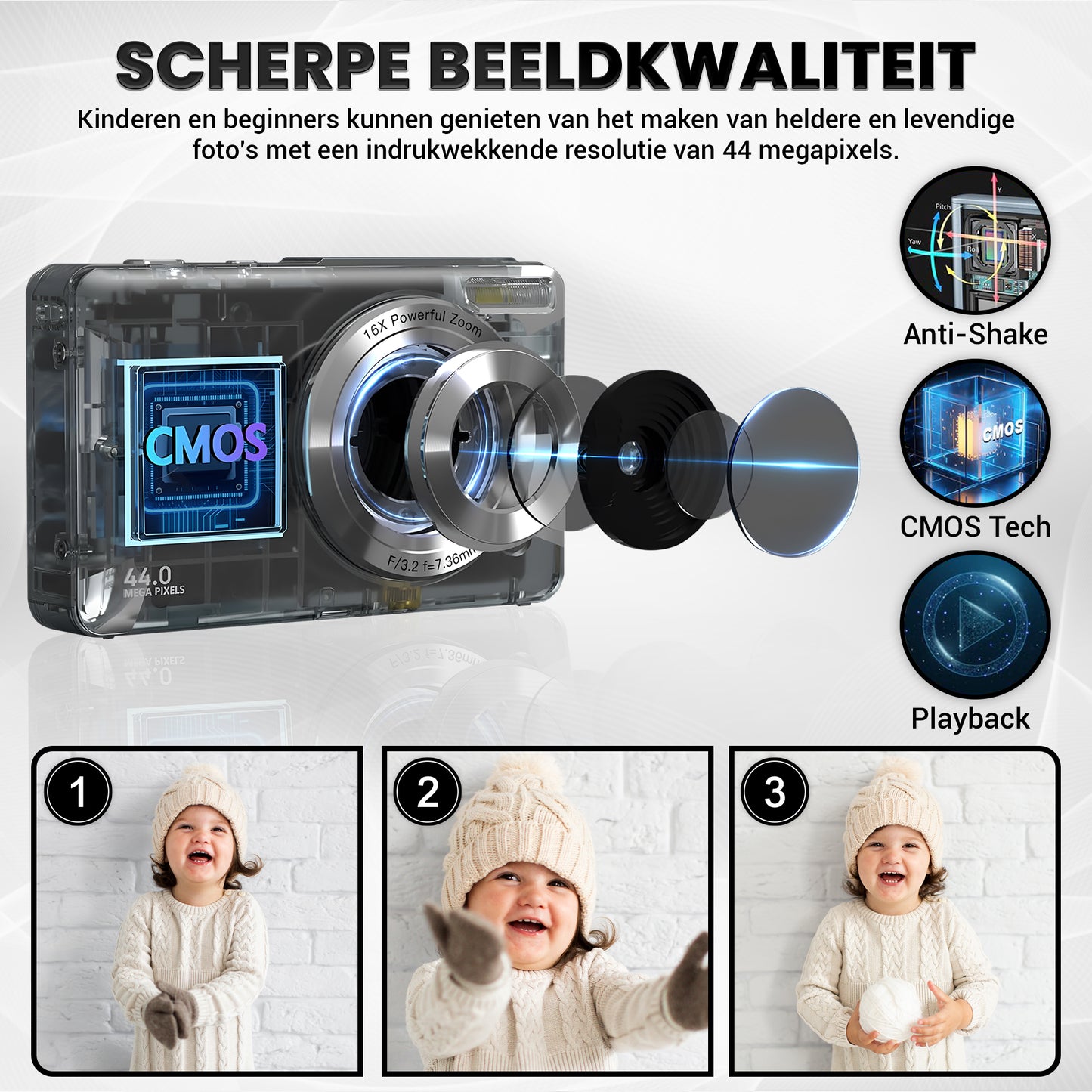 K&L Digitale Camera - 32GB - Zwart