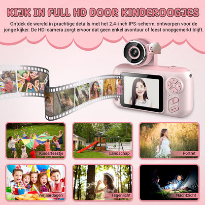 K&L Digitale Kindercamera Kids - Roze