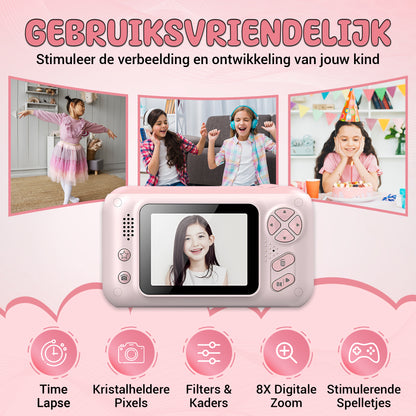 K&L Digitale Kindercamera Kids - Roze