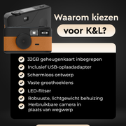 K&L Digitale Retro Camera - Bruin