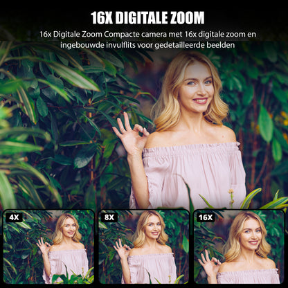 K&L Digitale Camera 4K - 64GB - Roze