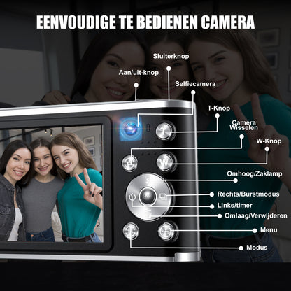 K&L Digitale Camera 4K - 64GB - Zwart