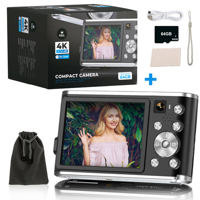 K&L Digitale Camera 4K - 64GB - Zwart