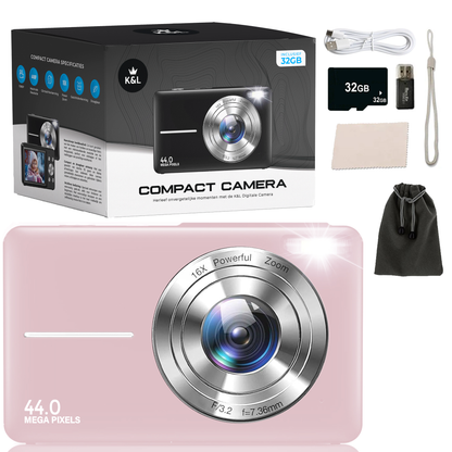 K&L Digitale Camera - 32GB - Roze