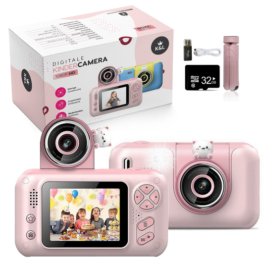 K&L Digitale Kindercamera Kids - Roze